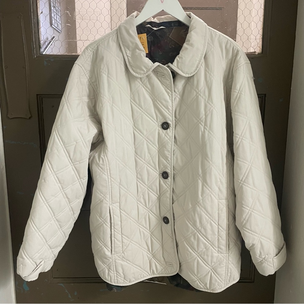 L.L.Bean Quilted Paisley-Lined Coat